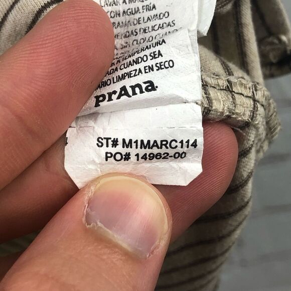 Prana Cream Marco Polo Men's Sz Medium - Picture 9 of 10